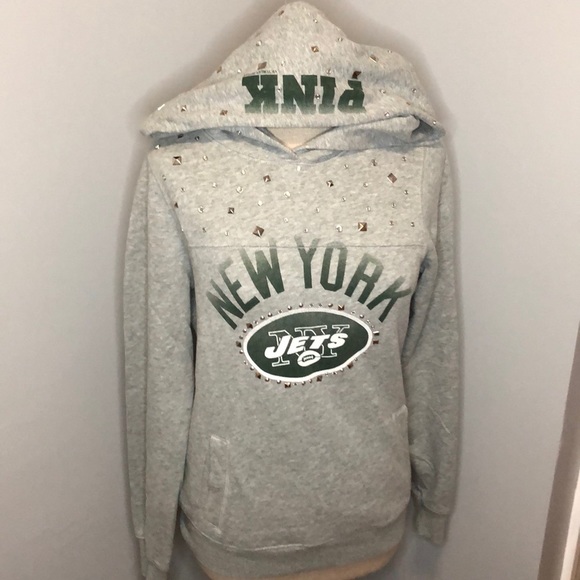 Victoria’s Secret Pink NFL NY Jets Bling Hoodie S - Picture 1 of 5